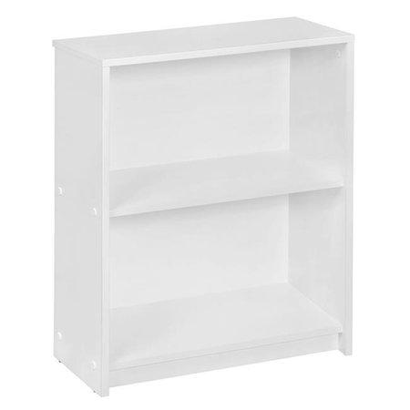 NICHE Niche NL2822SBKWH Niche Lux 28 in. 2 Shelf Bookcase - White NL2822SBKWH